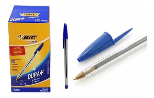 Caneta Esferográfica Bic Cristal Média 50 Unidades Cor da tinta Azul Cor do exterior Azul