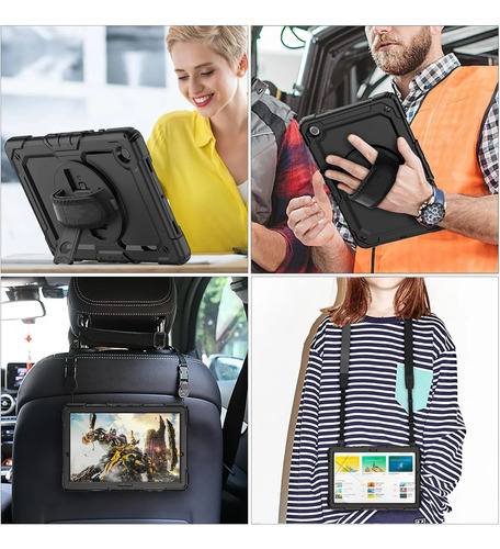 Capa Á Prova De Queda 3 Em 1 Para Galaxy Tab A11 +plus 11pol