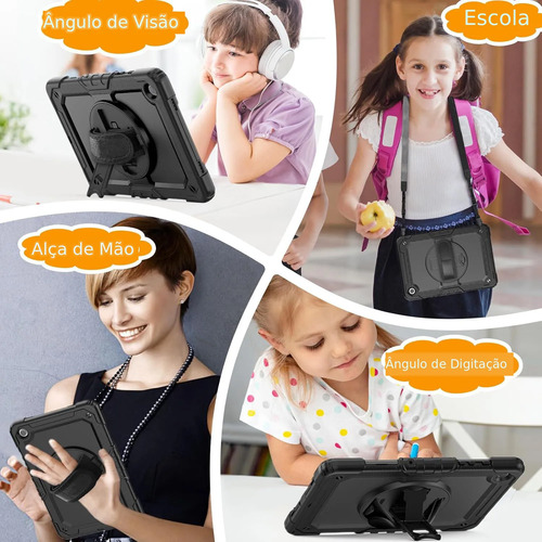 Capa Á Prova De Queda 3 Em 1 Para Galaxy Tab A11 +plus 11pol
