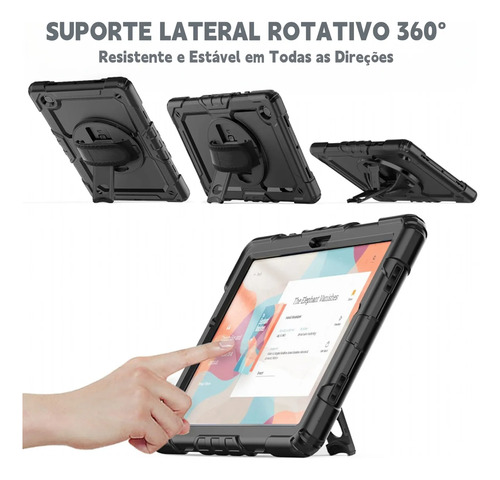 Capa Á Prova De Queda 3 Em 1 Para Galaxy Tab A11 +plus 11pol