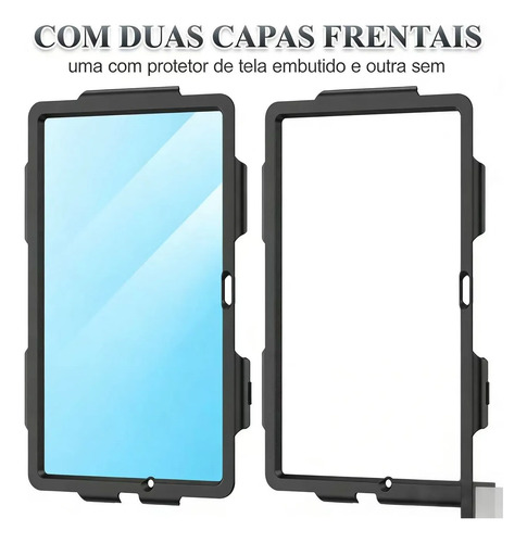 Capa Á Prova De Queda 3 Em 1 Para Galaxy Tab A11 +plus 11pol