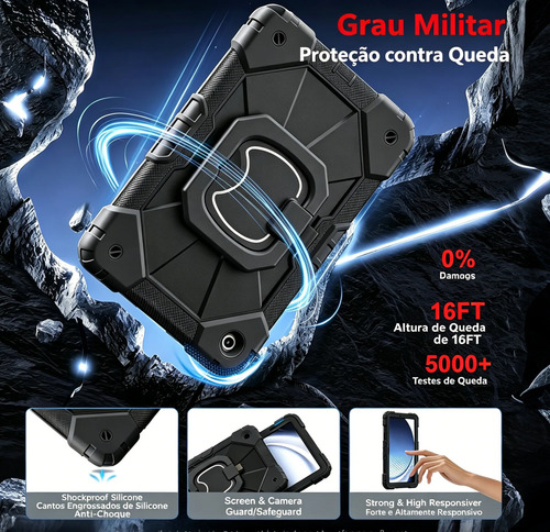 Capa Case Para Tablet Samsung Galaxy Tab A11+ Plus Preto