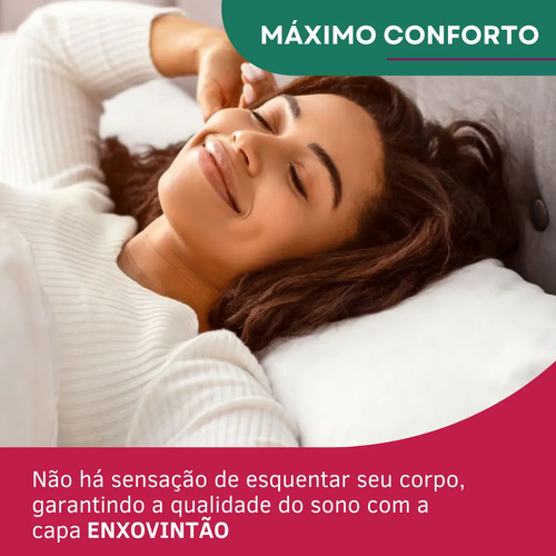 Capa Colchão Queen Padrão Impermeável Antialérgico Protetor Matelado Antiácaro Respirável Super Macio E Silencioso Branco