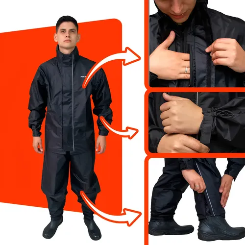 Capa de chuva nylon moto impermeavel pioneira leve com bolso