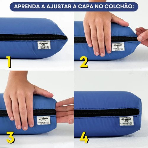 Capa De Colchão Impermeável Hospitalar Antialérgico Solteiro