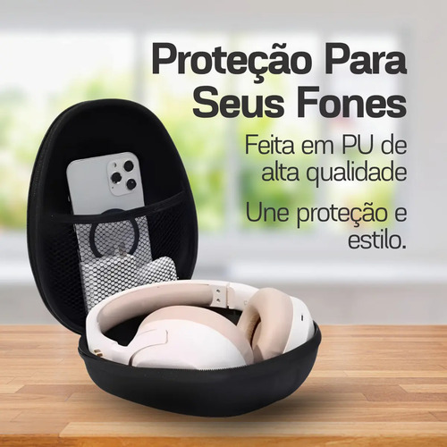 Capa Estojo Case Para Headphone Fone De Ouvido E Headset Eva