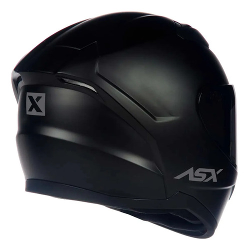 Capacete Fechado Asx City Solid Preto Fosco + Viseira Fumê Desenho Sólido Tamanho do capacete 58/M