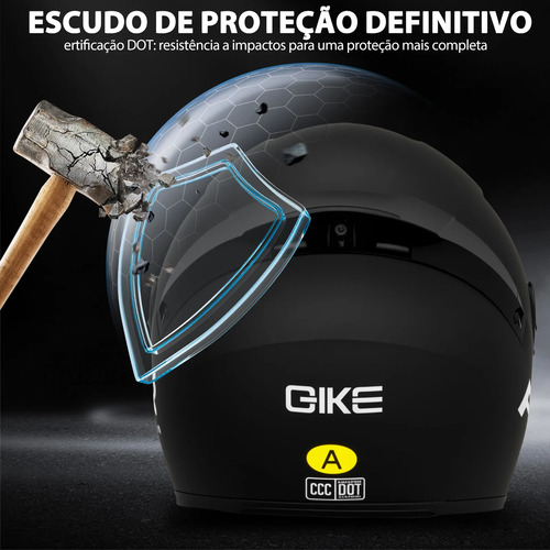Capacete Integral Adulto De Fosco Motocicleta Para Moto