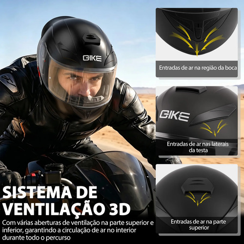 Capacete Integral Adulto De Fosco Motocicleta Para Moto