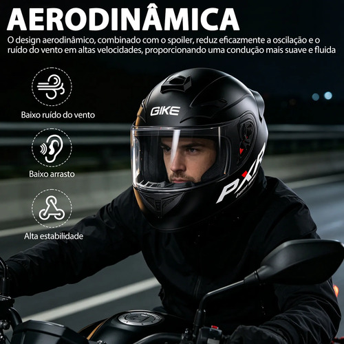 Capacete Integral Adulto De Fosco Motocicleta Para Moto