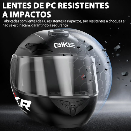 Capacete Integral Adulto De Fosco Motocicleta Para Moto