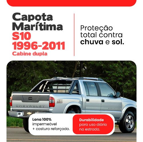 Capota Marítima S10 Chevrolet Cabine Dupla 1996-2011 Trektop