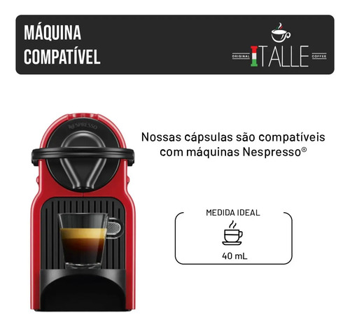 Capsula Cafe Cápsulas Cafe Compatível Nespresso Cafe Capsula Cápsula Café Italle 50 Capsulas