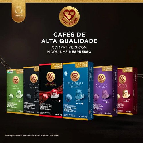 Cápsula Café Espresso Mogiana Paulista Compatível Nespresso 3 Corações 10 um