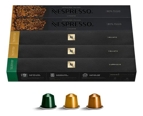 Capsulas de cafe original nespresso equilibrados 50 capsul