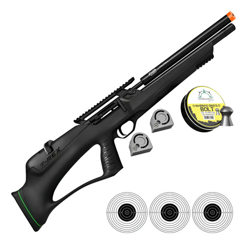 Carabina pcp pressao t rex bullpup valvula reguladora 55mm p