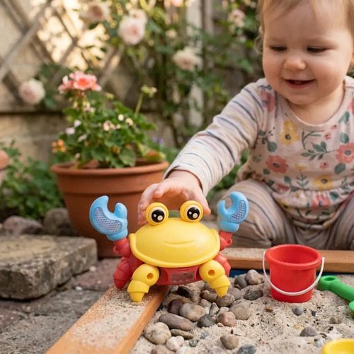 Caranguejo Fujão Bebê Brinquedo Interativo Infantil