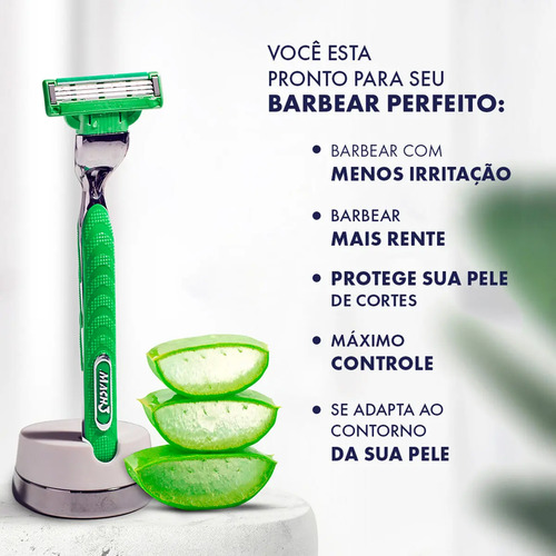 Carga Aparelho de Barbear Gillette Mach3 Sensitive com Aloe 16 Unidades
