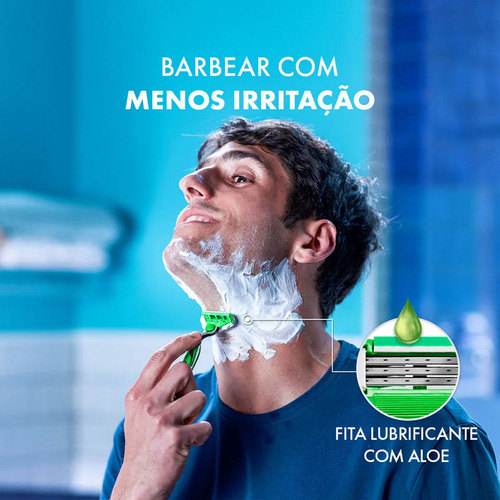 Carga Aparelho de Barbear Gillette Mach3 Sensitive com Aloe 16 Unidades