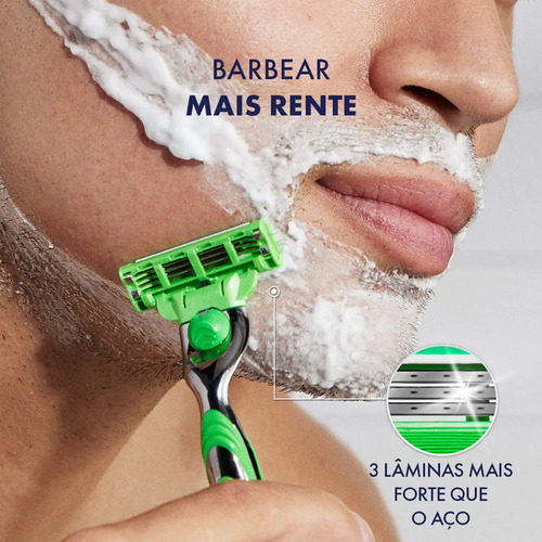 Carga Aparelho de Barbear Gillette Mach3 Sensitive com Aloe 16 Unidades