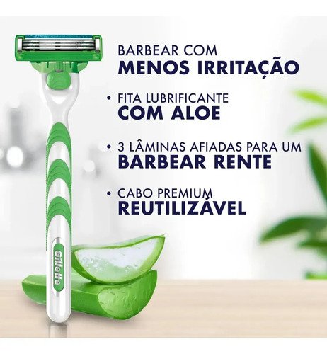 Carga Para Lâmina De Barbear Gillette Mach3 Sensitive 16 Und