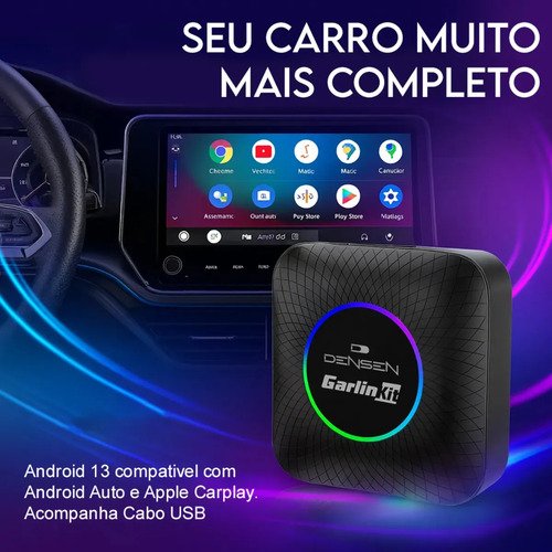 Carlinkit Streaming Box 8gb + 128gb Carplay Android Auto Sem Fio Adaptador Wireless Car Play