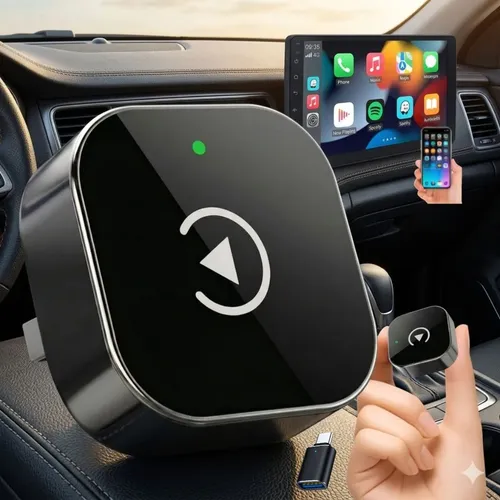 Carplay adaptador sem fio car play android auto 2 em 1 usb