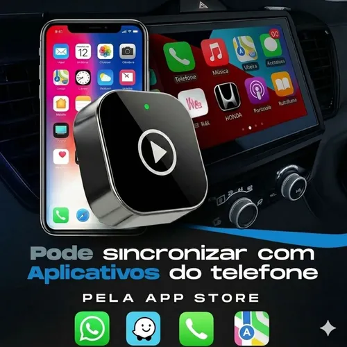 Carplay Adaptador Sem Fio Car Play Android Auto 2 Em 1 Usb