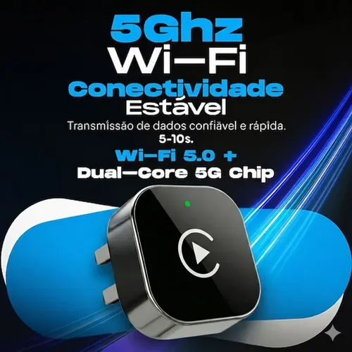 Carplay Adaptador Sem Fio Car Play Android Auto 2 Em 1 Usb