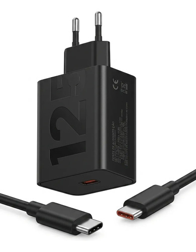 Carregador 125w turbo mk power usb c cabo blindado