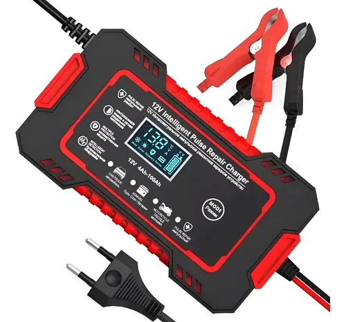Carregador bateria 12v ate 100 amperes carro moto caminhao