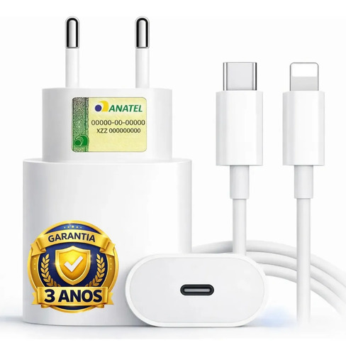 Carregador compativel com iphone 8 x xr 11 12 13 14 pro max