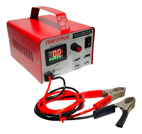 Carregador de bateria 12v ate 300a com ajuste de corrente fl
