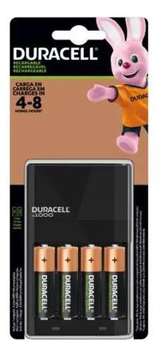 Carregador de pilhas recarregaveis duracell aaaaa com 4 aa