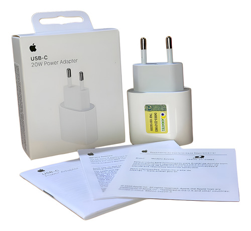 Carregador fonte apple 20w iphone 15 16 usb c 100original