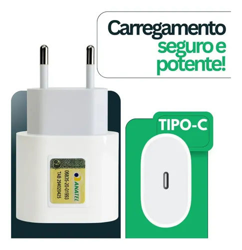 Carregador Fonte Apple Ipad Iphone Turbo Original Usb-c 20w