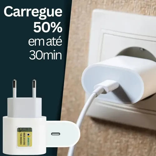 Carregador Fonte Apple Ipad Iphone Turbo Original Usb-c 20w
