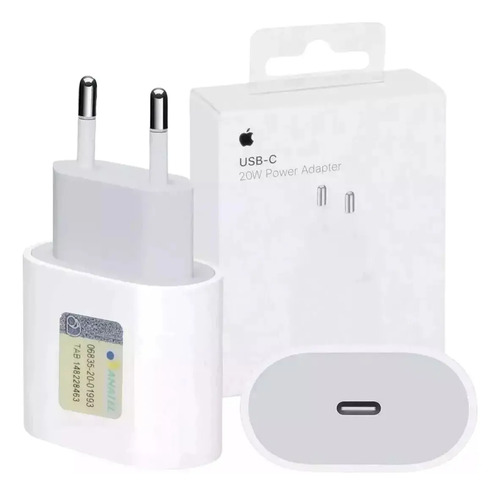 Carregador fonte iphone original 20w apple tipo c turbo 1