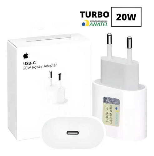 Carregador Fonte Iphone Original 20w Apple Tipo C Turbo