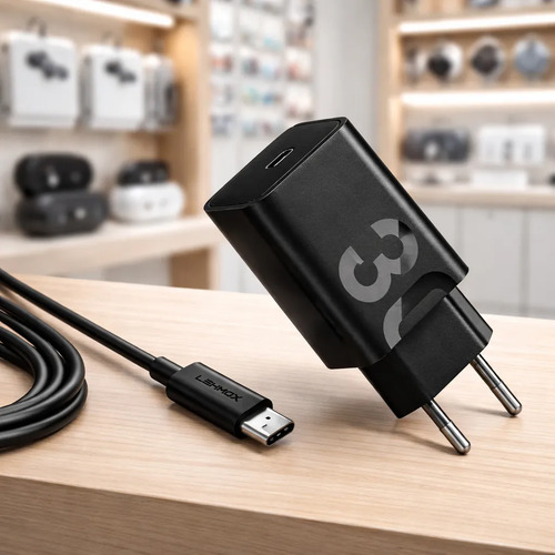 Carregador Lehmox Usb-c 30w Turbo Power Com Cabo