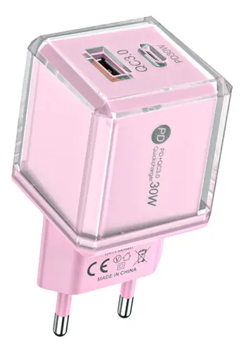 Carregador Pd30w Usb A+c Quick Charge Adapter Pd Qc3.0