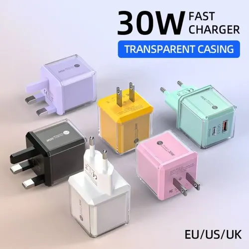 Carregador Pd30w Usb A+c Quick Charge Adapter Pd Qc3.0