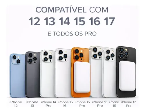 Carregador Por Indução 10000mah Magnético Para iPhone