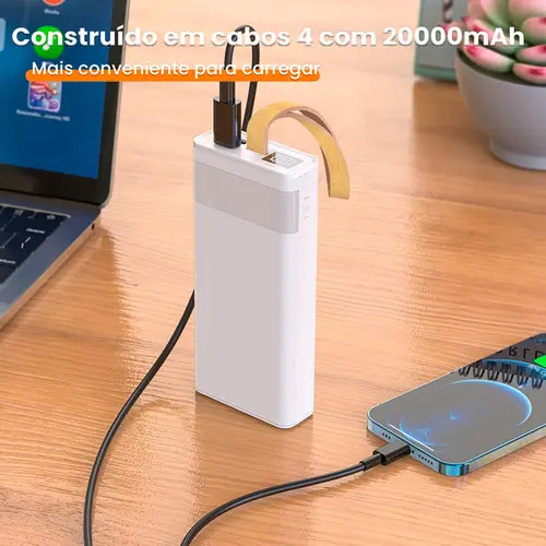 Carregador Portátil Power Bank 20.000mAh com Carregamento Turbo para Celular Bahrein