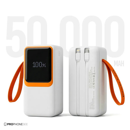 Carregador portatil power bank 50000 mah 60w turbo compative