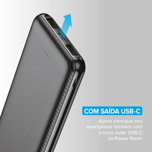 Carregador Portátil Power Bank I2go 10000mah Cor Preto