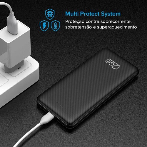 Carregador Portátil Power Bank I2go 10000mah Cor Preto