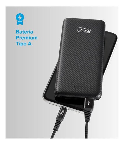 Carregador Portátil Power Bank I2go 10000mah Cor Preto