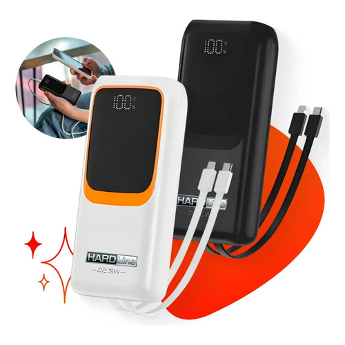 Carregador portatil power bank turbo 20000mah 225w hardline 1 1