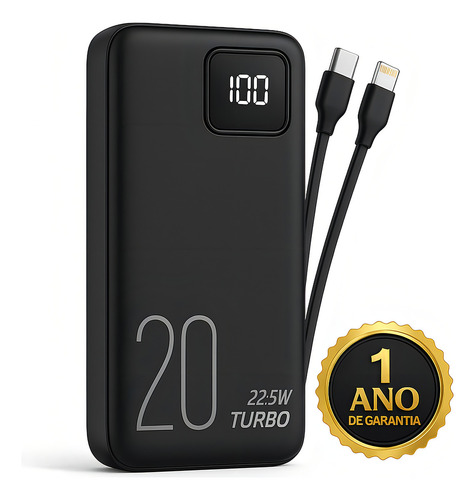 Carregador portatil power bank turbo 20000mah universal para 1